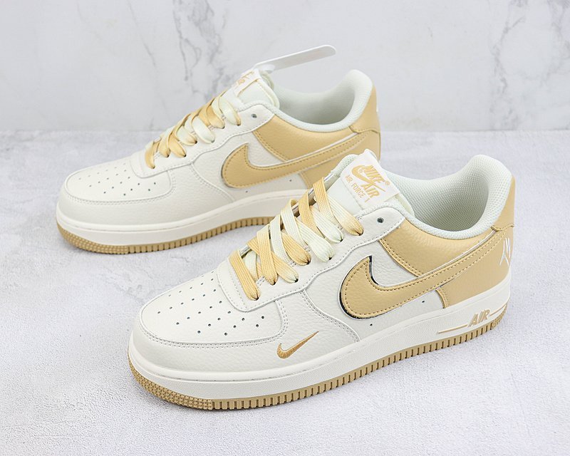 Terror Squad x Nike Air Force 1 Low "Sand Yellow/White/Mini-Swoosh" фото № 5