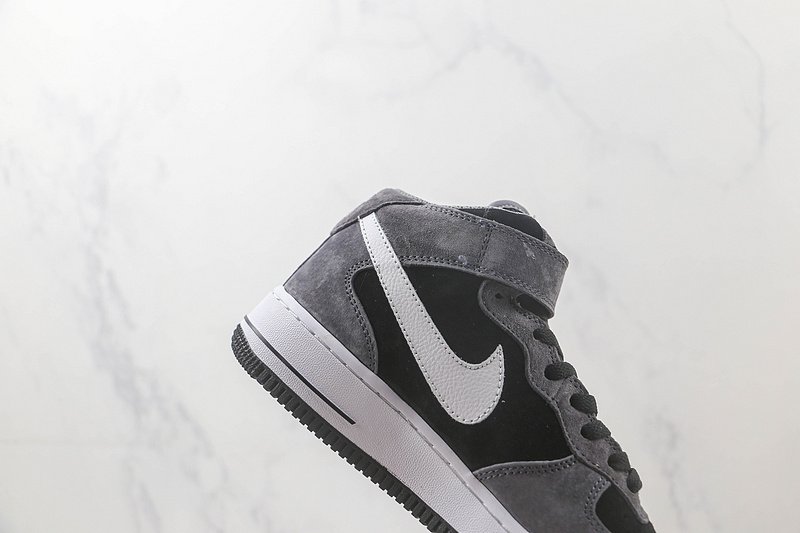 Nike Air Force 1 Mid "Black/Grey/White" фото № 3