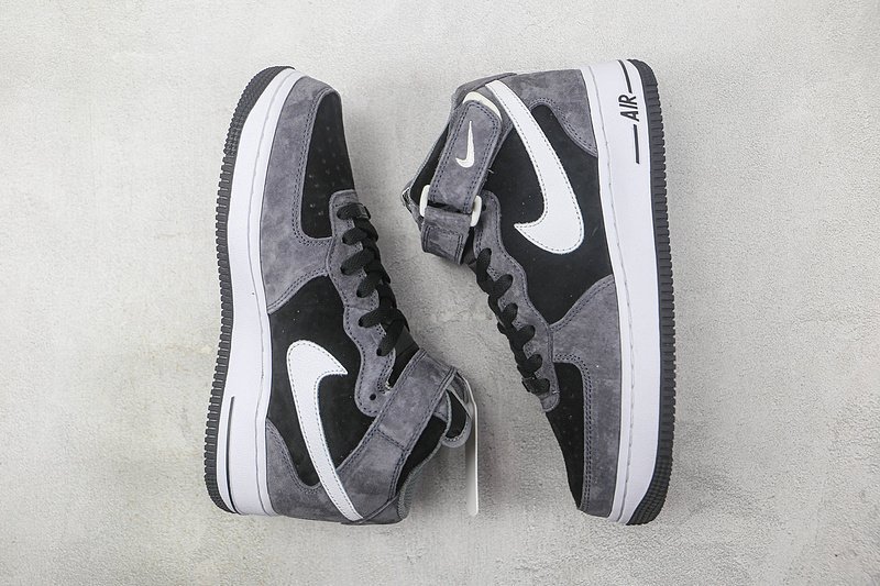 Nike Air Force 1 Mid "Black/Grey/White" фото № 7