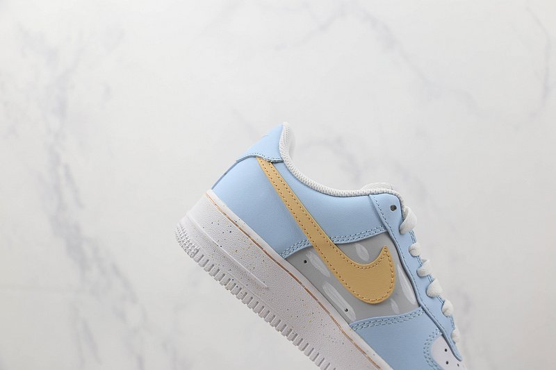 Nike Air Force 1 Low "Light Blue/Grey/Orange" фото № 3
