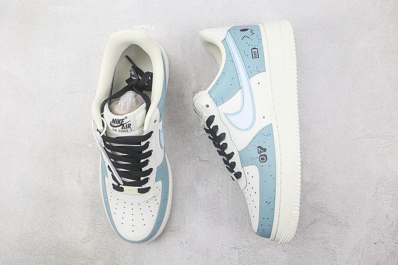 Nike Air Force 1 07 Low "Blue/Black/Cream White" фото № 7