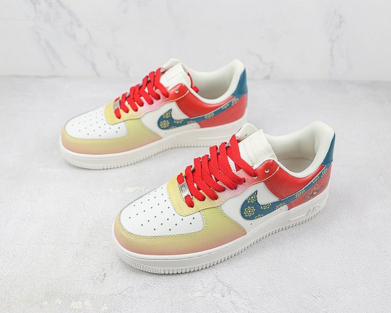 Nike Air Force 1 Low 07 "Red Flower Painting/White/Yellow" фото № 5