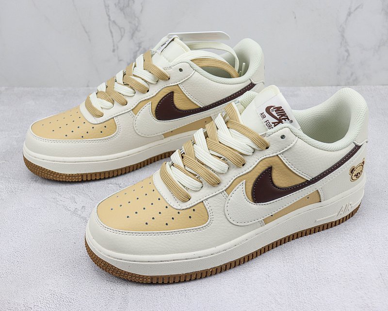 Nike Air Force 1 Low "Rice White/Brown/Yellow" фото № 5