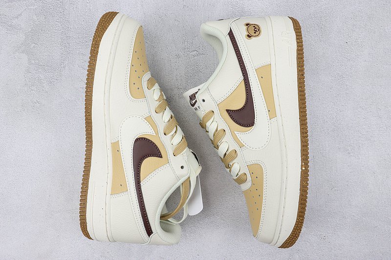 Nike Air Force 1 Low "Rice White/Brown/Yellow" фото № 6