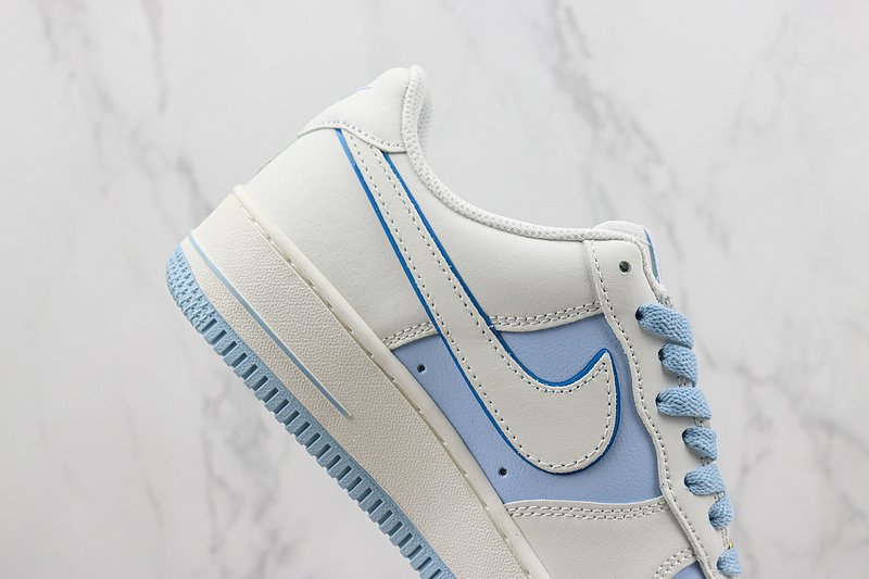 Nike Air Force 1 Low "White/Blue/Gold" фото № 3