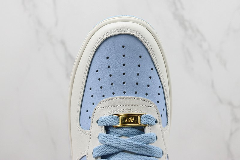 Nike Air Force 1 Low "White/Blue/Gold" фото № 4