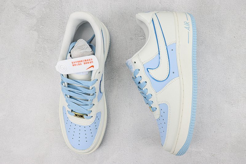 Nike Air Force 1 Low "White/Blue/Gold" фото № 7