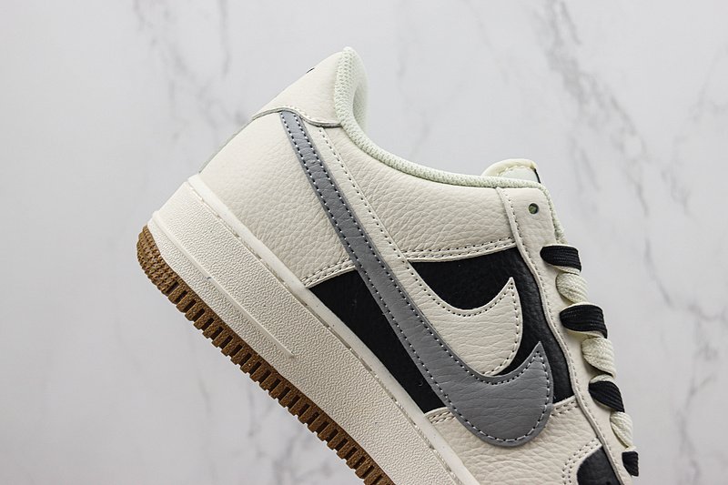 Nike Air Force 1 Low "Double Swoosh/Beige/Black/Grey" фото № 3