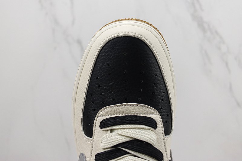 Nike Air Force 1 Low "Double Swoosh/Beige/Black/Grey" фото № 4