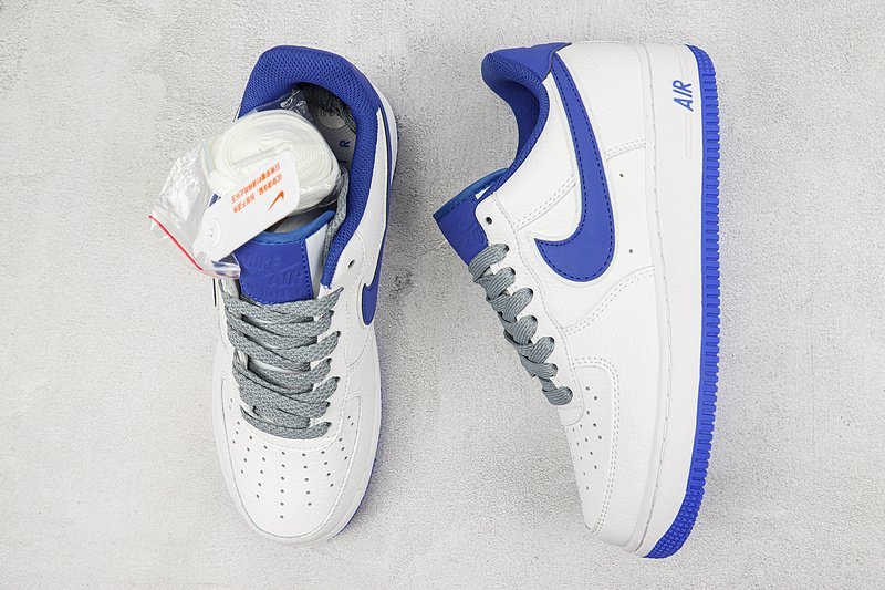 Nike Air Force 1 Low "White/Royal Blue/Reflective" фото № 7