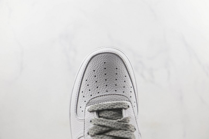 Nike Air Force 1 Low "White/Light Grey/Cream Swoosh" фото № 4