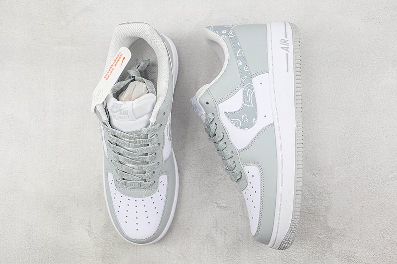 Nike Air Force 1 Low "Gray and White Cashew Flower" фото № 6