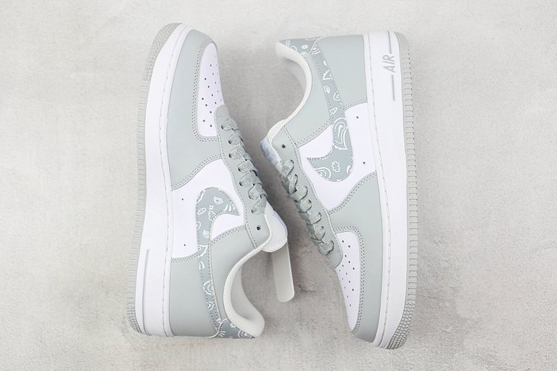 Nike Air Force 1 Low "Gray and White Cashew Flower" фото № 7
