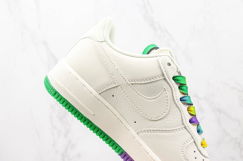 Nike Air Force 1 Low "Beige/Green/Purple" фото № 3