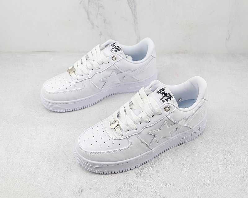 A Bathing Ape x Nike Air Force 1 Low "Triple White Sta" фото № 5