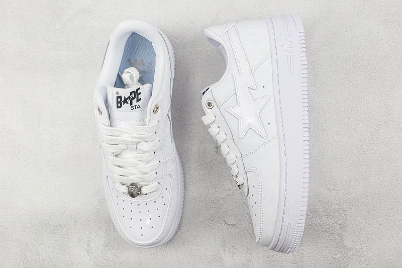 A Bathing Ape x Nike Air Force 1 Low "Triple White Sta" фото № 6