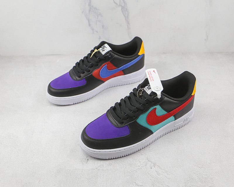 Nike Air Force 1 Low "Black/Red/Washed Teal" фото № 5