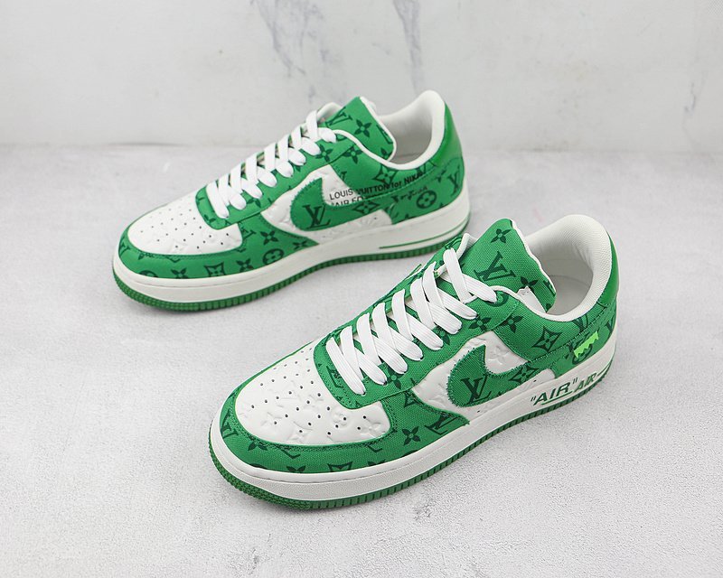 Louis Vuitton x Nike Air Force 1 Low "Green/White" фото № 5