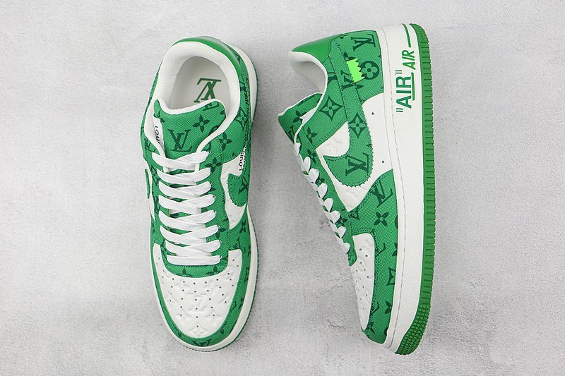 Louis Vuitton x Nike Air Force 1 Low "Green/White" фото № 7