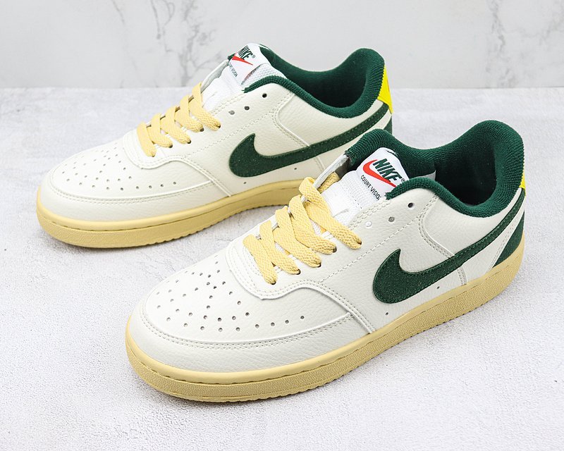 Nike Court Vision Low "Sail Pro Green/Opti-Yellow" фото № 5