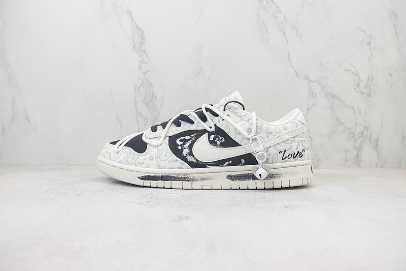 Nike Dunk Low "White/Black Paisley" фото № 2