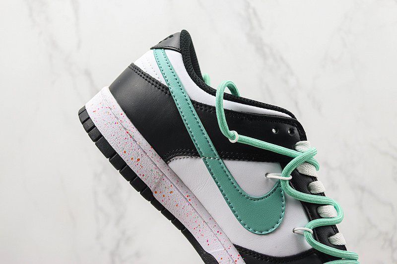 Nike Dunk Low Multi Swoosh "White/Black/Aqua" фото № 4