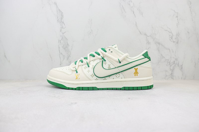 Louis Vuitton x Nike Dunk Low "Shamrock/Cream White/Golden" фото № 2