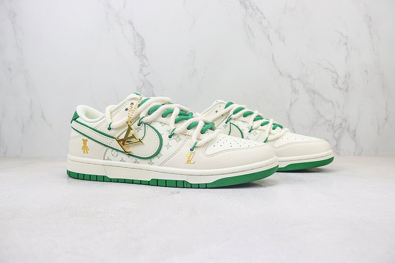 Louis Vuitton x Nike Dunk Low "Shamrock/Cream White/Golden" фото № 6