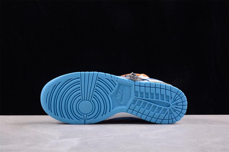 Nike Dunk Low Retro "Platinum/Blue Sky/Orange" фото № 9