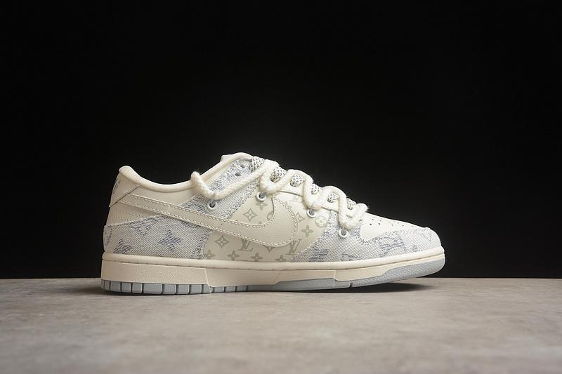Louis Vuitton x Nike Dunk Low "Gray/Beige" фото № 5
