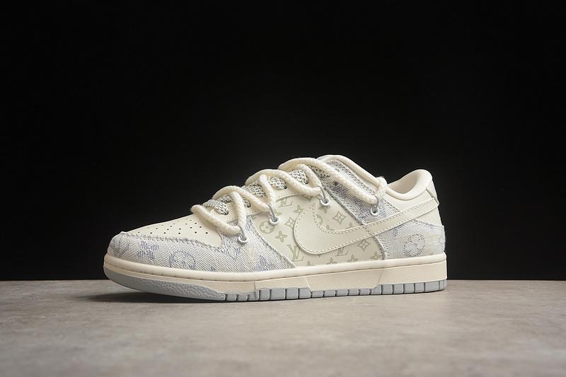 Louis Vuitton x Nike Dunk Low "Gray/Beige" фото № 6