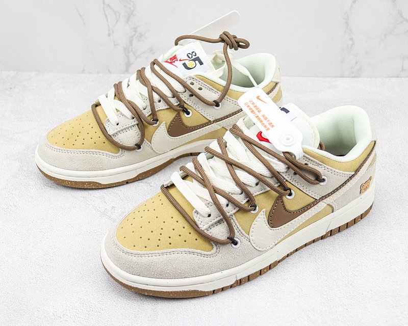 Nike Dunk Low SE 85 Double Swoosh "Grey Bear/Yellow" фото № 5