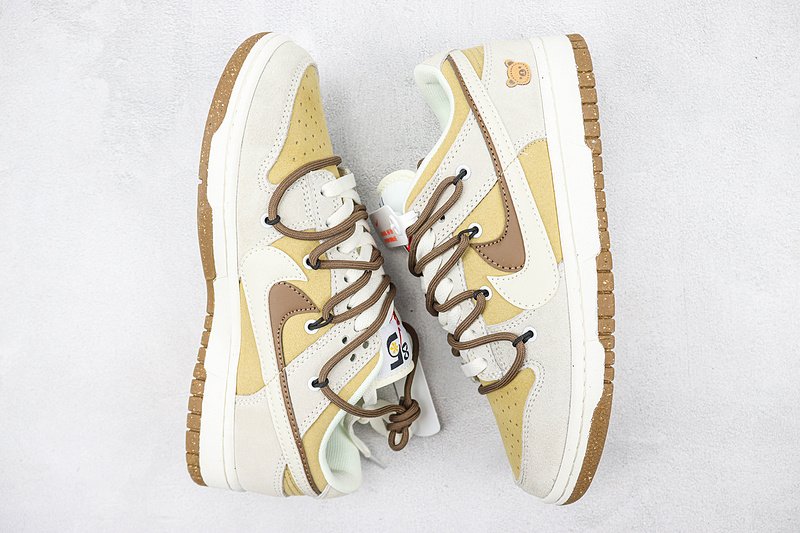 Nike Dunk Low SE 85 Double Swoosh "Grey Bear/Yellow" фото № 7