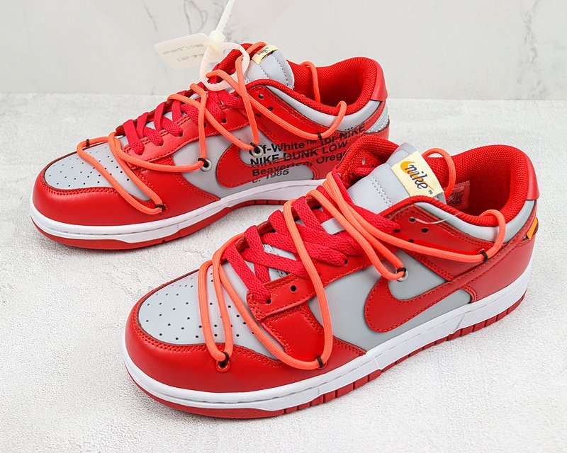 Off-White X Nike Dunk Low «University Red» фото № 5