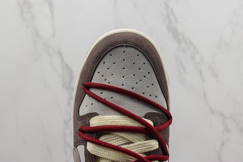 Nike Dunk Low SE 85 Double Swoosh "Brown/Red" фото № 4