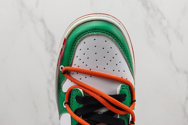 Nike Dunk Low "Green/White/Black/Red/Orange" фото № 3