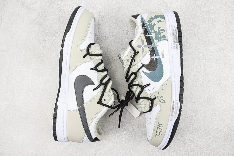 Nike Dunk Low "Brush Graffiti Cross" фото № 7