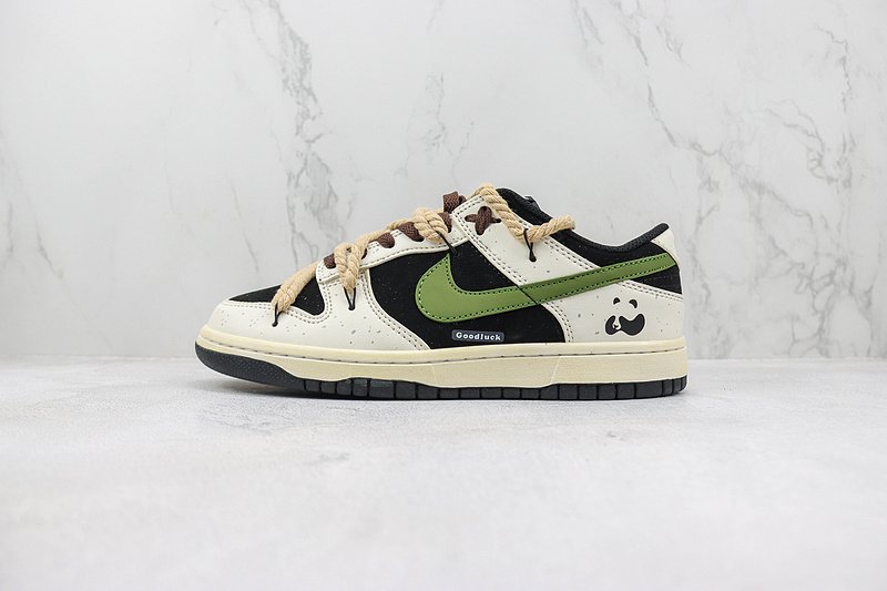 Nike SB Dunk Low "Black/Bamboo Green" фото № 2