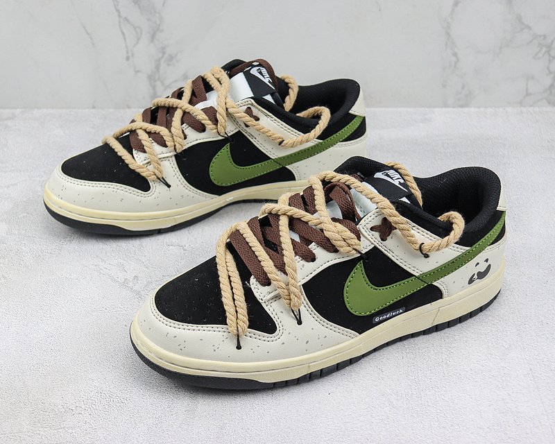 Nike SB Dunk Low "Black/Bamboo Green" фото № 5