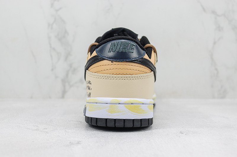 Stussy x Nike Dunk Low "Beige/Black/Navy Blue" фото № 9