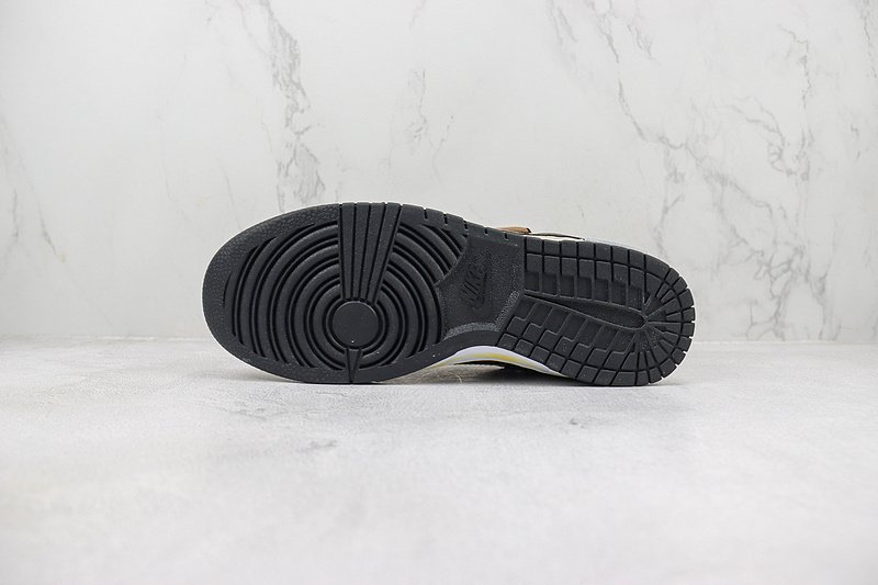 Stussy x Nike Dunk Low "Beige/Black/Navy Blue" фото № 8