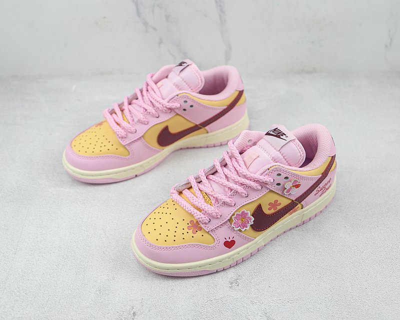 Nike Dunk Low GS "Pink/Yellow/Red" фото № 5