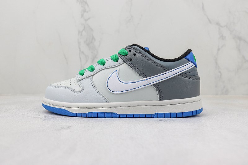 Nike SB Dunk Low "Two-Toned Grey/White/Blue/Green" фото № 2