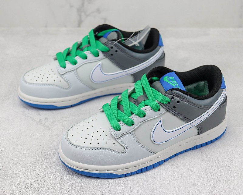Nike SB Dunk Low "Two-Toned Grey/White/Blue/Green" фото № 5