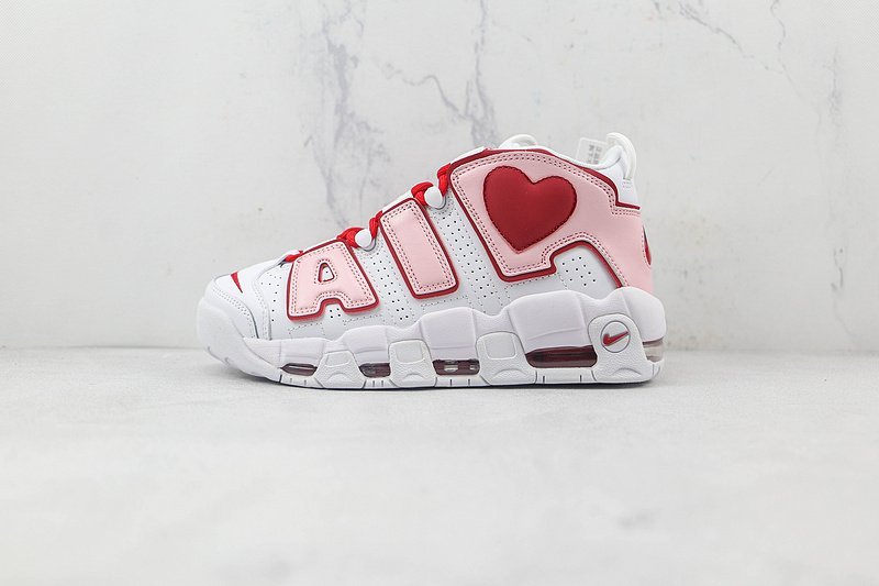 Nike Air More Uptempo 96 QS "White/Pink/Red Love" фото № 2