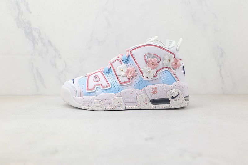 Nike Air More Uptempo 96 QS "White/Blue/Pink" фото № 2