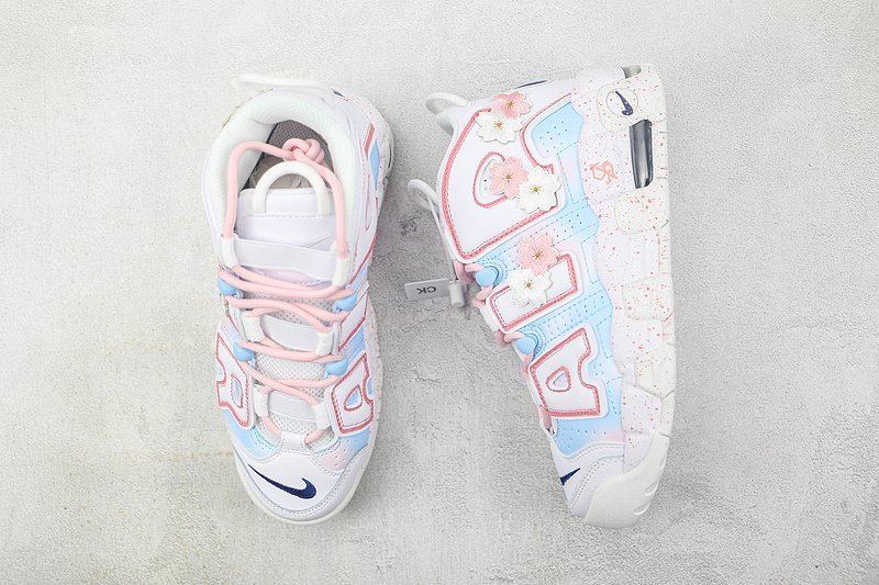 Nike Air More Uptempo 96 QS "White/Blue/Pink" фото № 6