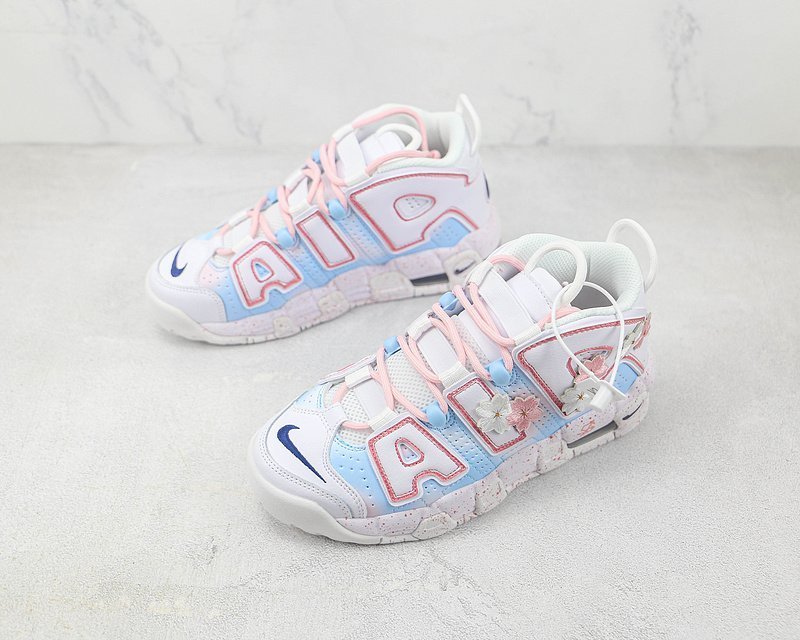 Nike Air More Uptempo 96 QS "White/Blue/Pink" фото № 7
