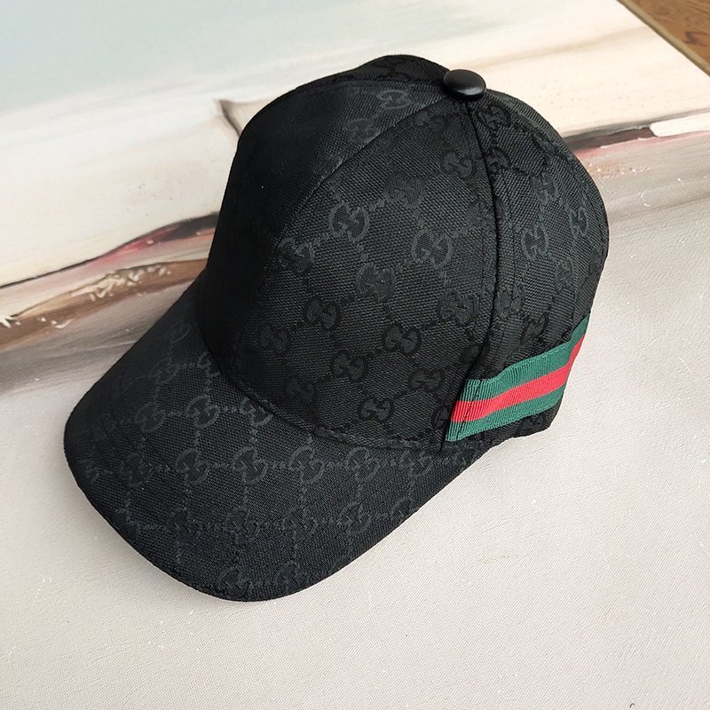 Кепка Gucci With Stripe Patch "Black" фото № 3