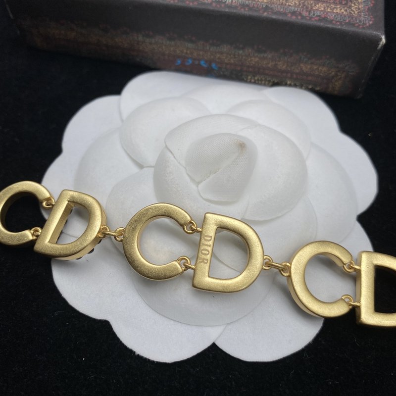 Ожерелье Dior Chain Details Decoration - Repeating Logo Letters "Gold" фото № 2